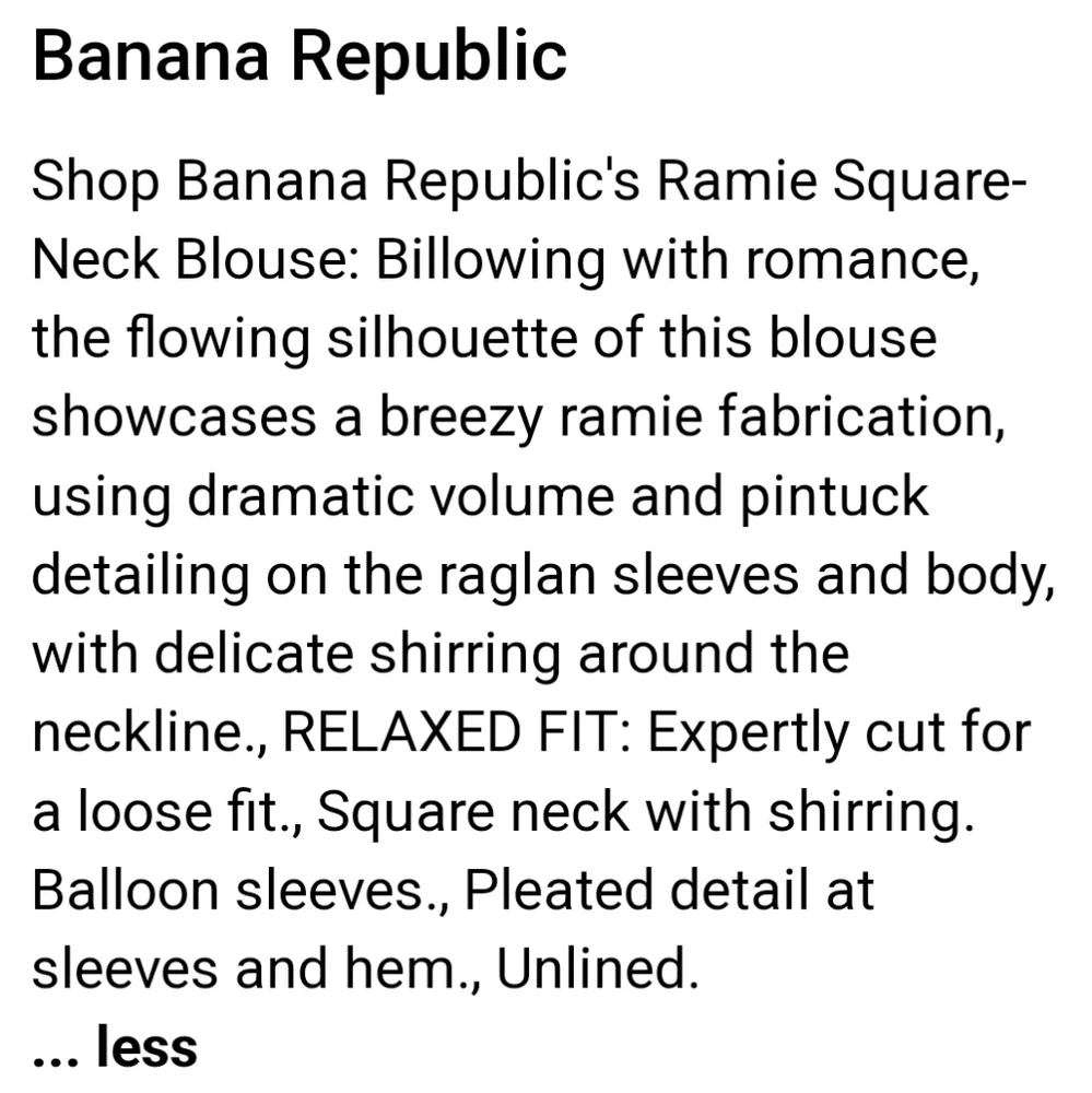 Banana Republic vibrant effortless